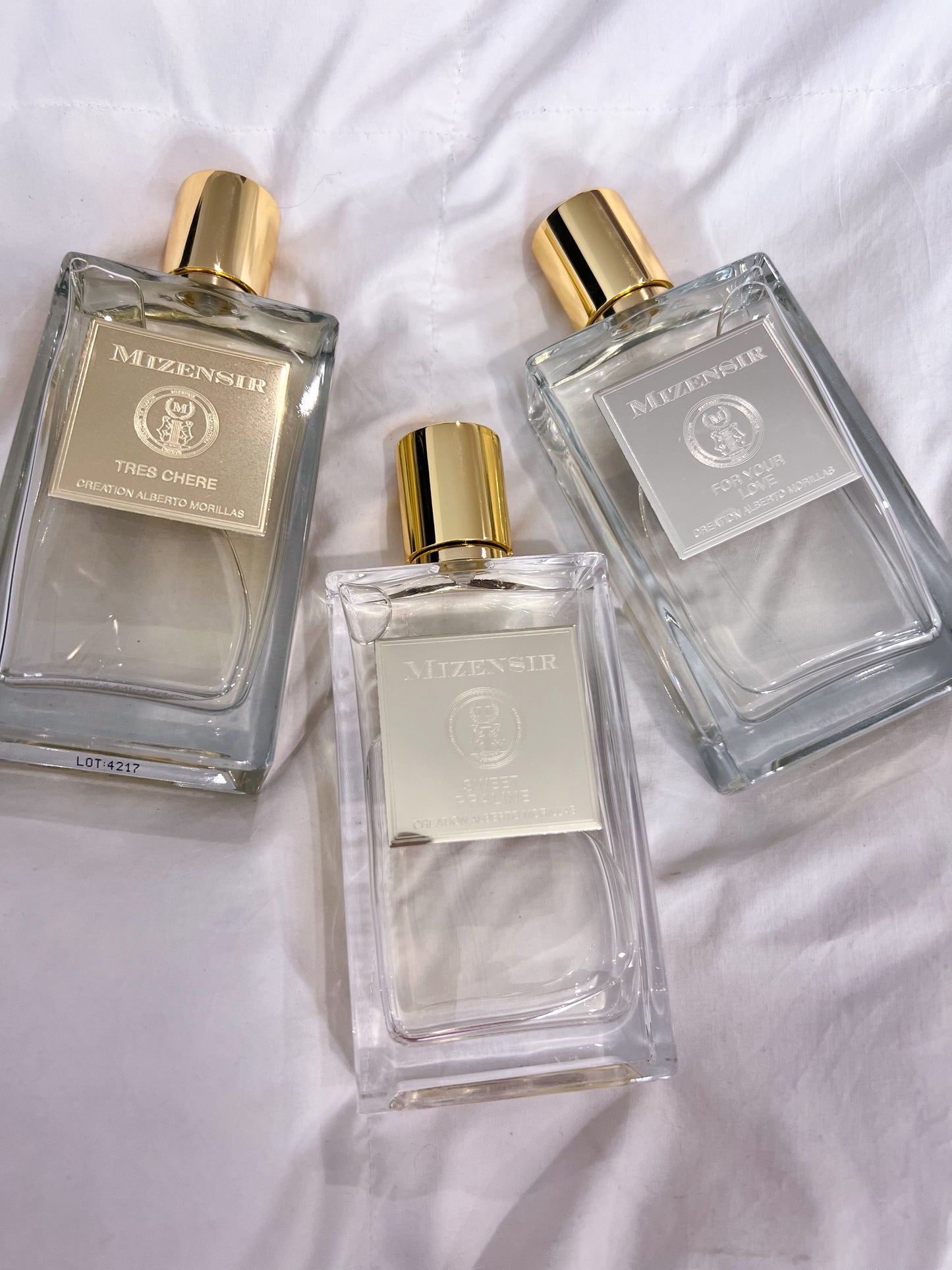 Mizensir For your love, Tres Chere, Sweet Praline Travel Spray Decant